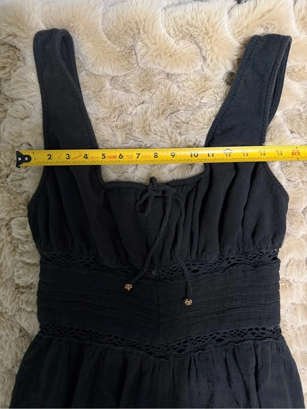 Free People Black Sleeveless Boho Jumpsuit